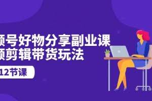 (10316期)视频号好物分享副业课,视频剪辑带货玩法(12节课)