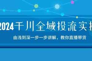 （10848期）2024千川-全域投流精品实操：由谈到深一步一步讲解，教你直播带货-15节