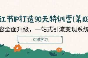 (12080期)小红书-IP打造90天特训营(第10期):内容全面升级,一站式引流变现系统课