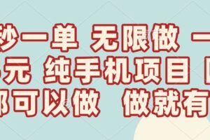（14493期）10秒钟一单，一单5毛钱到手，无限做，做就有，一天轻松日入300+