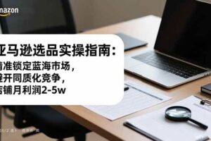 （16523期）亚马逊选品实操指南：精准锁定蓝海市场，避开同质化竞争，店铺月利润2-5w